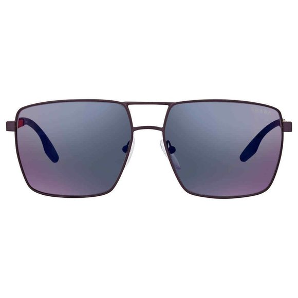 Prada Men's Rectangle Dark Sunglasses - Picture 3 of 4